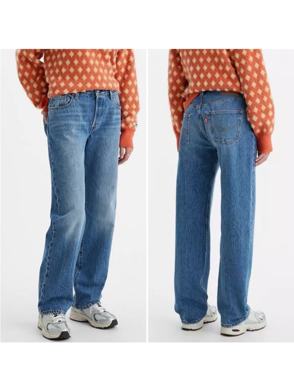 Levi’s Premium 501 90s Jeans Blue Beauty Loose Straight Fit Size 27